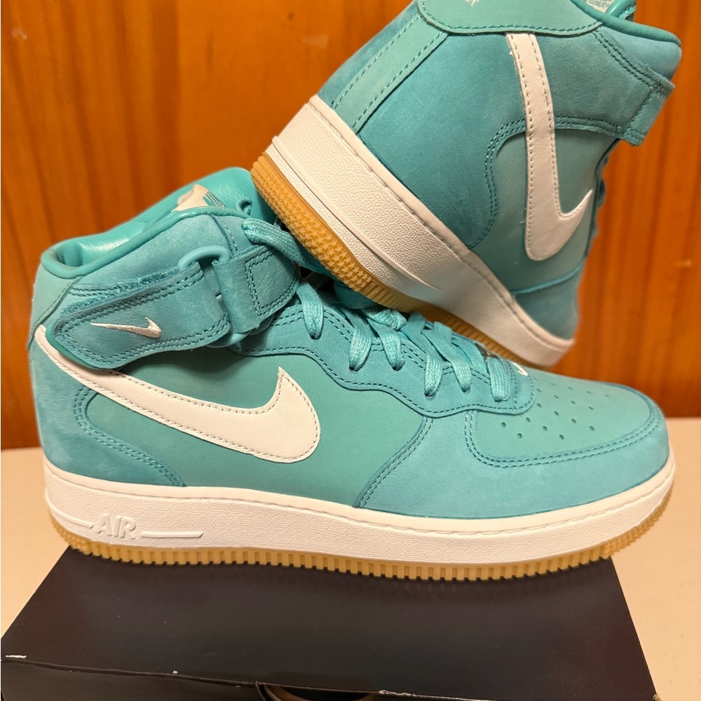 Nike Air Force 1 Mid Prm Washed Teal Mens Size 8